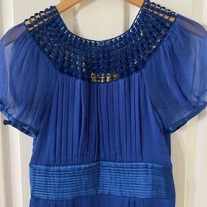 Catherine Malandrino 💙👗 blue silk cocktail dress with gorgeous details! size p